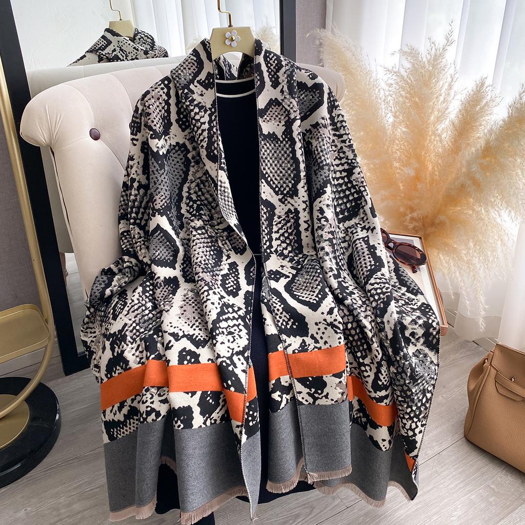 Luxury Winter Imitation Cashmere Scarf Women Design Warm Pashmina Shawl Wraps Bandana Female Thick Blanket Soft Bufanda Foulard