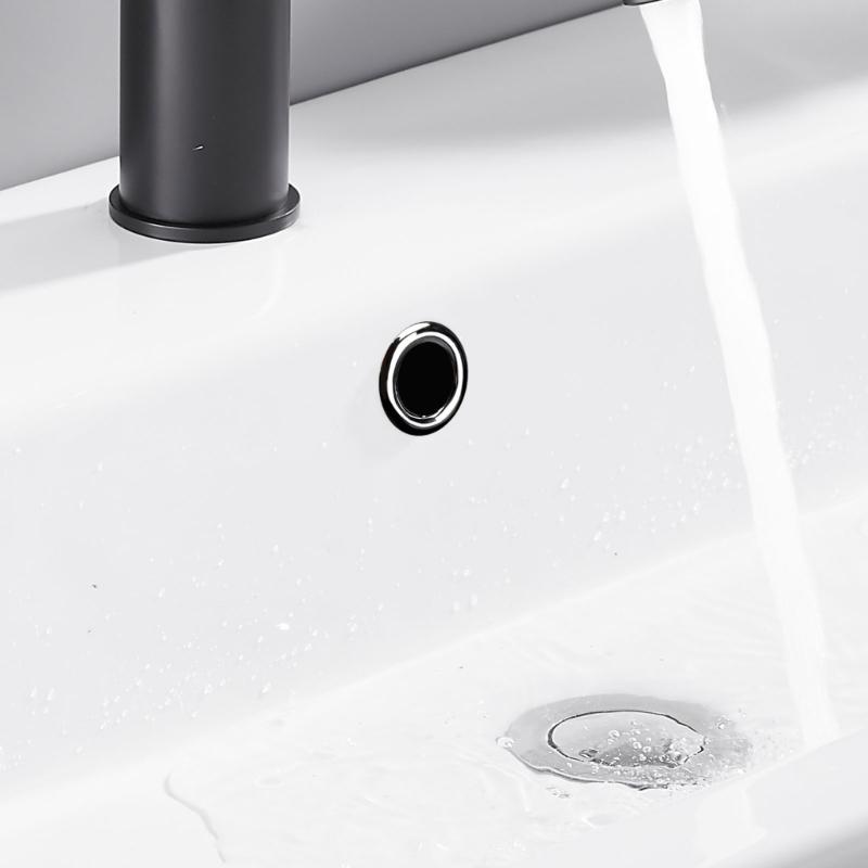 4er-Pack Überlaufabdeckungen für Waschbecken im Badezimmer, Kunststoff, Chrom-Finish, für universelle Keramikbecken, Lochabdeckungen