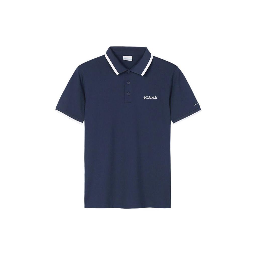 Columbia Moisture-Wicking Quick-Dry Breathable Short Sleeve Polo Shirt Men tops Navy AE0412-464