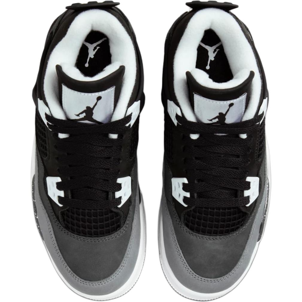 Nové Jordan Air Jordan 4 protiskluzové proti okopu vysoké dětské basketbalové boty černé unisex