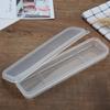 1Pc Portable Tableware Box Transparent Cover Cutlery Case Travel Outdoor School Home Stowage Reusable Practical Cutlery