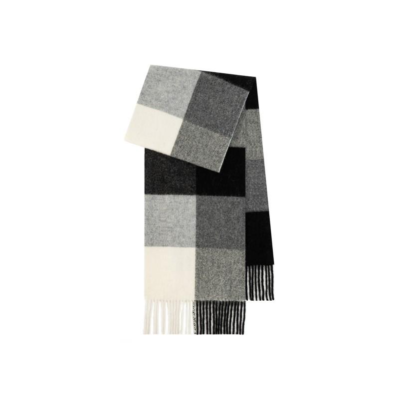 Womens Extra Long 100% Wool Scarf Winter Warm Plaid Shawl Soft Knitted Wrap Cold Weather