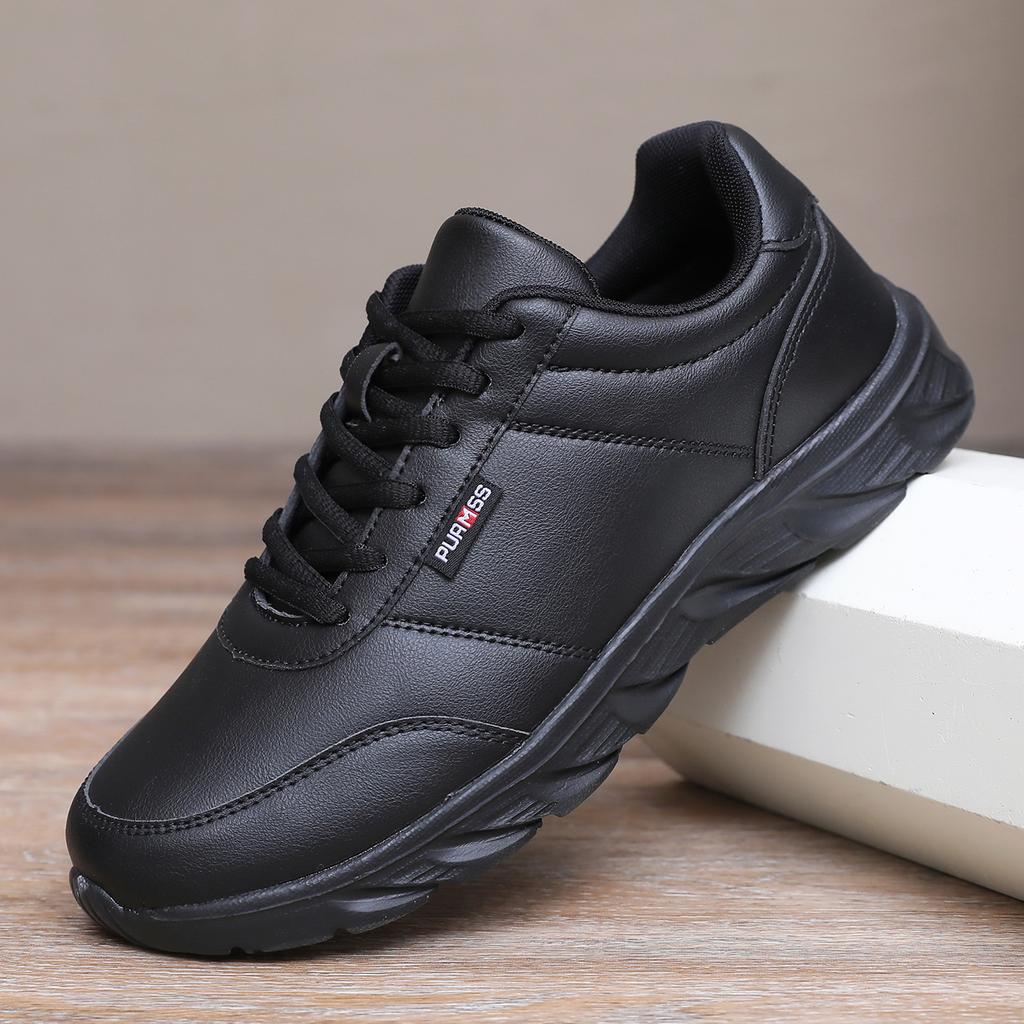 Fashion Men's Sneakers Sports Casual Shoes Leather Outdoor Men Walking Shoe Four Seasons Soft Bottom