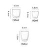 4PCS Heat-Resistant Double Transparent Glass Cup 80ML Milk Whiskey Tea Beer Espresso Coffee Cup Drinkware Cups Drinking Glasse
