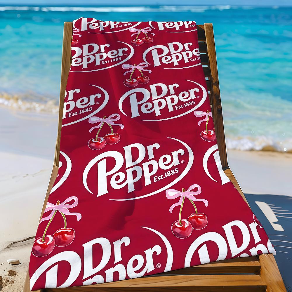 Jmg Household Supplies Brand D-Dr Pepper Towel Beach Towel Travel Lightweight Skin Friendly For Pool Beach Camping Cruise Summer