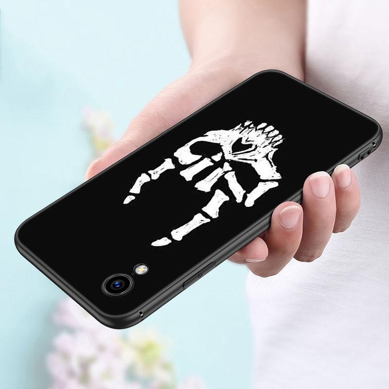 Husă Rock And Roll Cool skull pentru Apple iPhone 14 13 12 Mini 11 Pro Max 7 8 XR X XS 7 8 Plus SE 2020 2022 Husă moale neagră