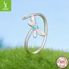 Turquoise Dragonfly Ring, Female Light Luxury Personalized Ring, Simple Niche Design Open Index Finger Ring