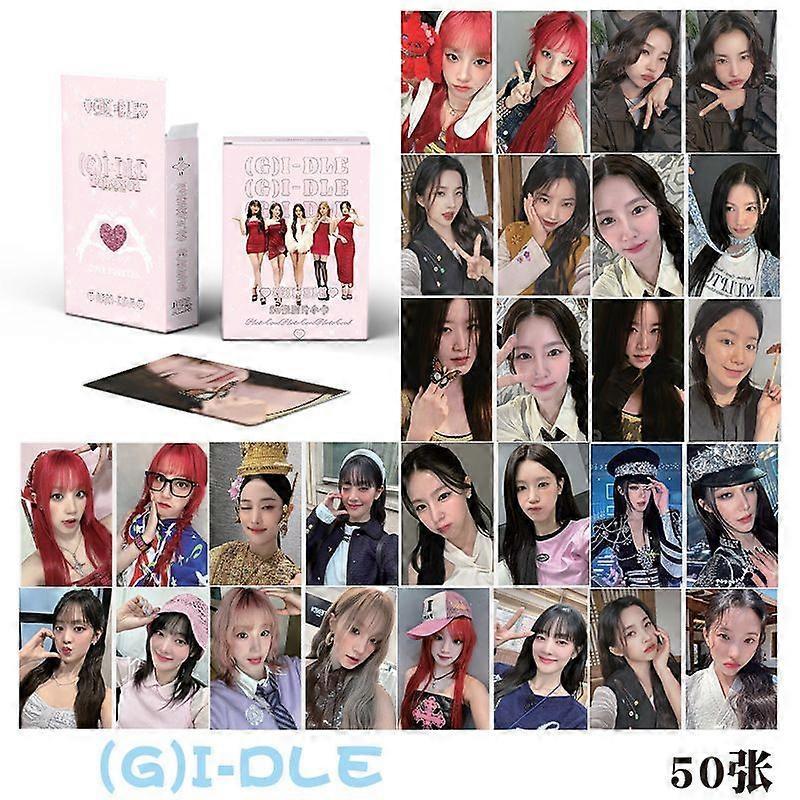 1 set of Gidle album photo cards containing 55/50 photo cards Gidle Lomo cards Gift for fans' daughters