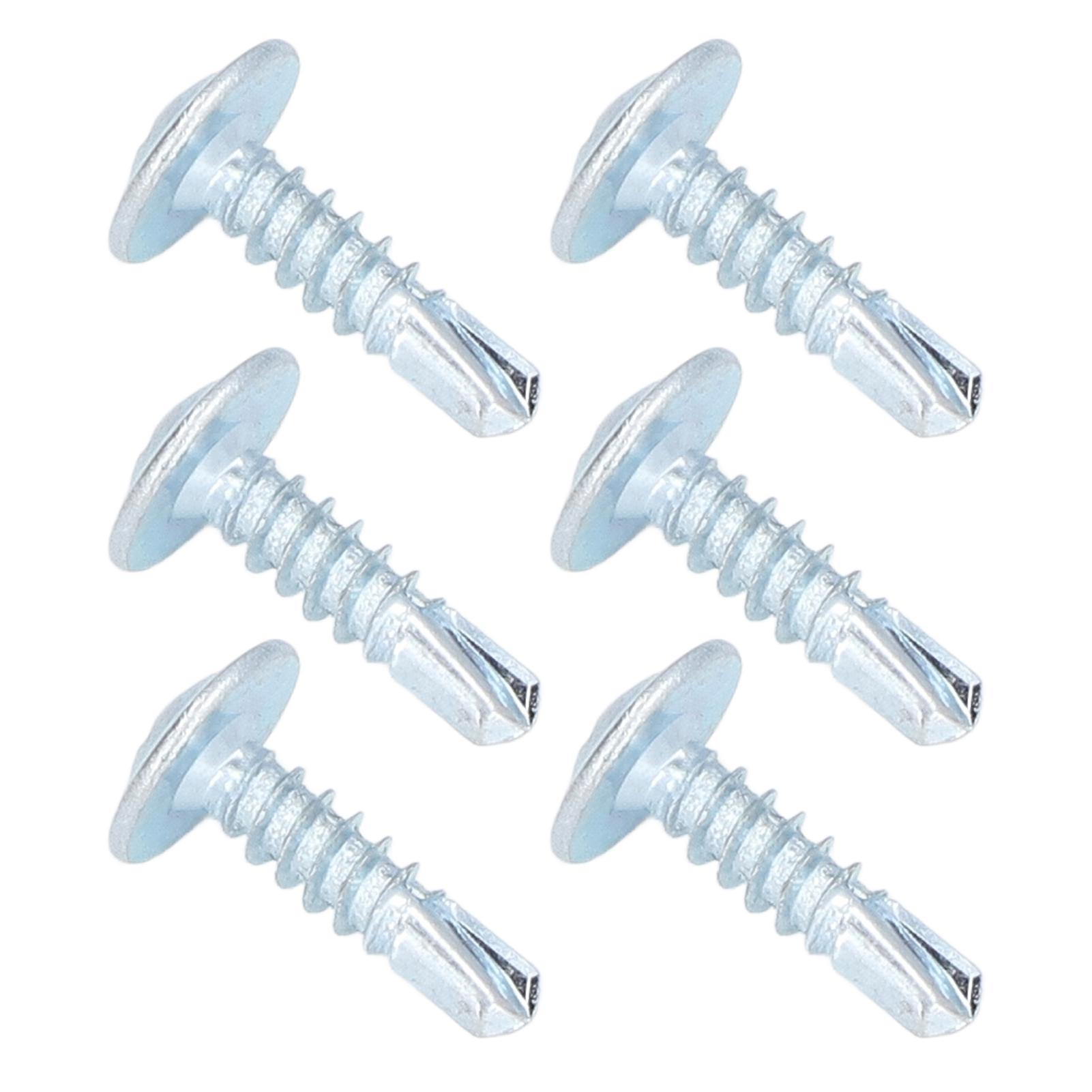 

50 шт. Саморезы со сверлом и круглой головкой, оцинкованные самосверлящие винты из углеродистой стали с защитой от проскальзывания, 4,2x16 мм, шайба