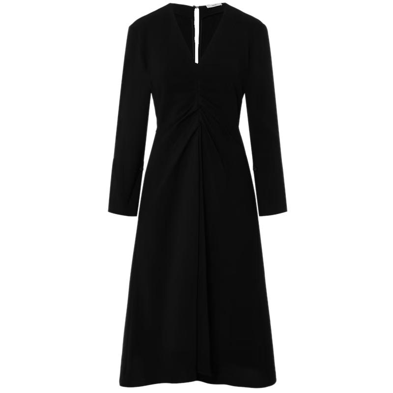 

Edition Women s V-Neck Pleated Acetate Long Dress S