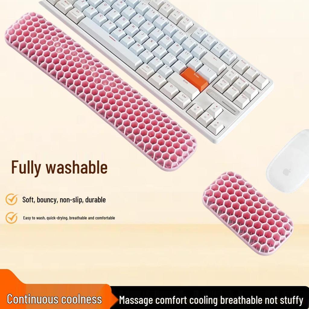 New Type Computer Keyboard & Mouse Pad with Soft, Non-Slip, Breathable Wrist Support