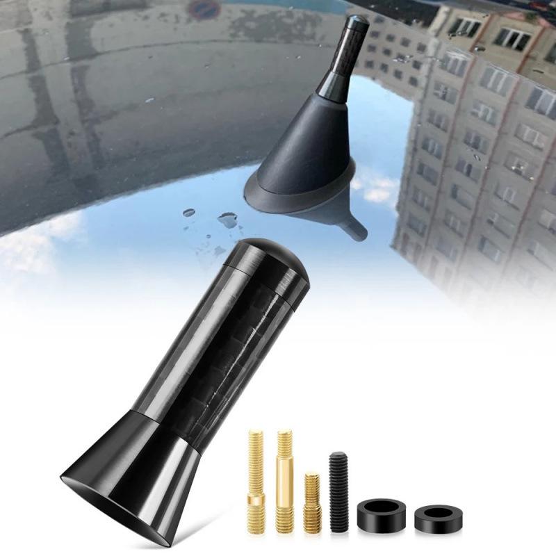 Carbon Fiber Car Radio Antenna - 3.5CM Metal Decorative Short Antenna