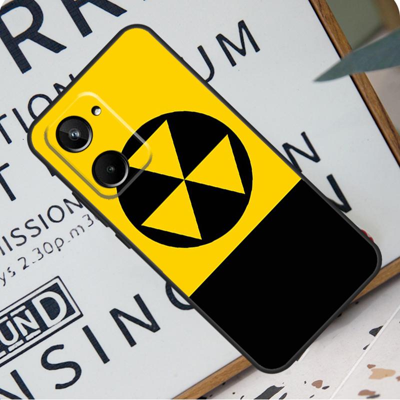 Nuclear Radiation Warning Sign For Realme C31 C33 C35 C51 C53 C55 C67 GT5 GT Neo 6 9 10 11 12 Pro Plus C21Y C25s C30 Case