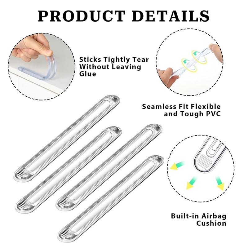 M63K-Silicone Door Bumpers For Walls 4Pcscabinet Door Bumpers,Clear Wall Protector,For Cabinet Door Car Door Drawer Toile