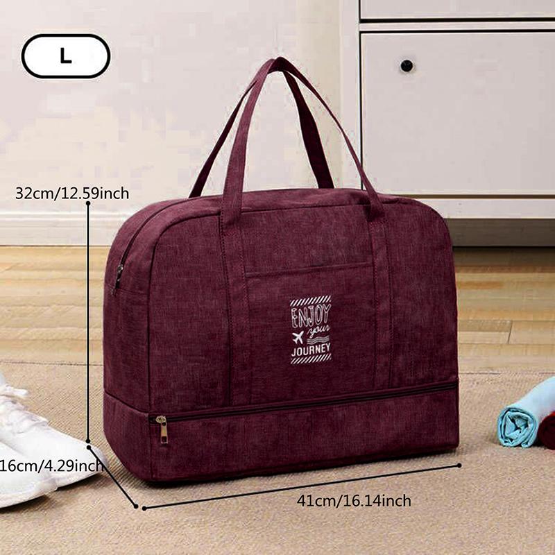 Women's Large Capacity Travel Bag Fitness Yoga Handbag Wet and Dry Wide Shoulder Strap Outdoor Tote Bag