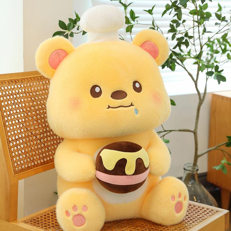 

Chef Honeypot Bear Plush Doll Animal Doll Pillow Soothing Doll Cute Chef Bear 40cm 0.4kg жёлтый
