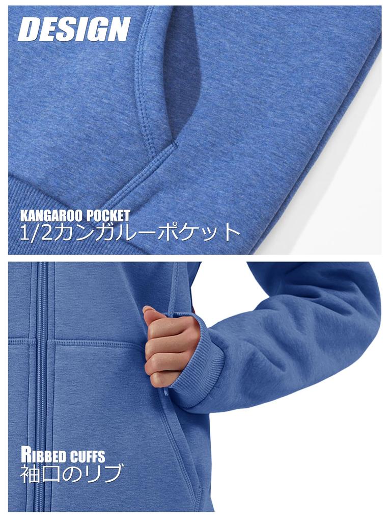 TACVASEN Casual Warm Sweatshirt Hoodie with Thick Solid Classic for Outdoor and Sports Blue Size XL Women's Hood, Color, Fleece-Lined, Wear, Gray,