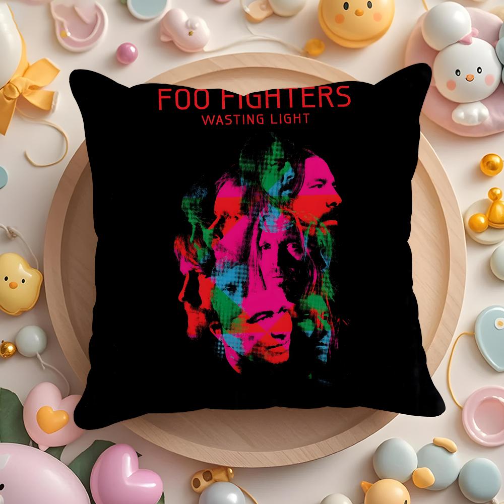 Foo F-Fighters Band Cushion Cover Home & Car Multi-Scene Pillow Cover - Reversible, Soft & Durable for Daily Use