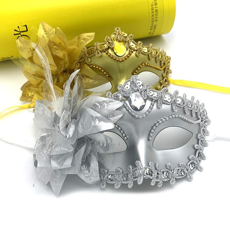 Halloween Costume Mask With Flower Decoration For Children And Adults Party Wear