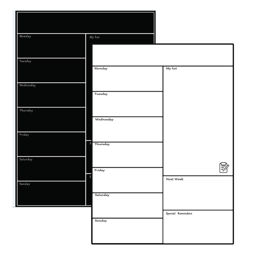 Refrigerator Calendar Sheet A3 Weekly Schedule Magnetic Label Reusable Writing Stickers Home Kitchen Memo Note Tab Sticker