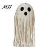 Handmade Cotton Rope Ornament Ghost Hanging for Halloween, Indoor Outdoor Unique Halloween Gift Friends Pendent Front Door Window Wall Yard