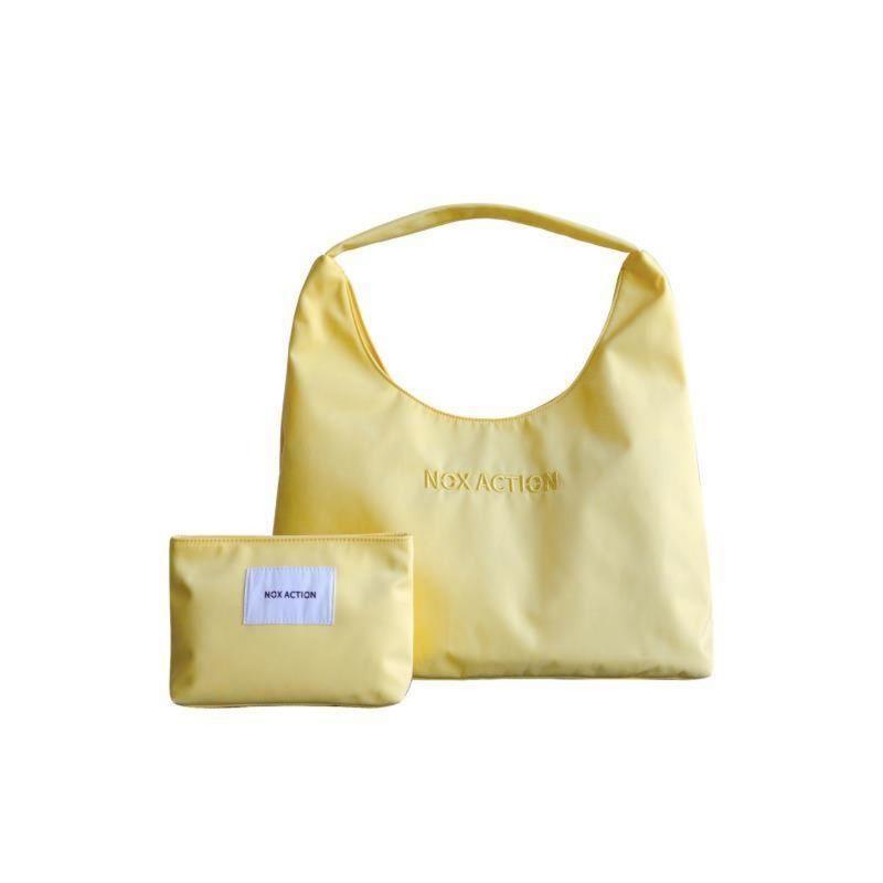 

Бай Тия 2025 Новое поступление Корейский стиль Желтые буквы Нейлоновая сумка Большая вместимость Сумка-тоут на плечо Рабочая одежда Сумка для покупок Yellow