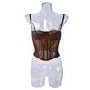 Slim Fit Lace Corset Hollow Suspender Vest Elastic Lace Camisole Spring Summer