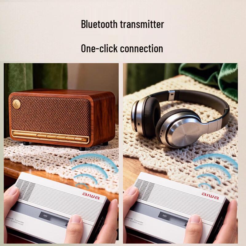 Aiwa Retro Portable Bluetooth Cassette Player & Radio CN Plug (adapter Included)