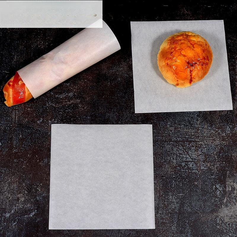 100 pièces Carré Jetable Papier Anti-graisse Papier Séparateur d'Huile pour Aliments Frits Burger Pain Sandwich Papiers d'Emballage Pâtisserie Gâteau Décoration Produits