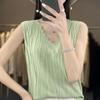 Women Tank Sleeveless MODERN NEW SAGA Summer T-shirt Knit Top Basic Vest Female V-neck