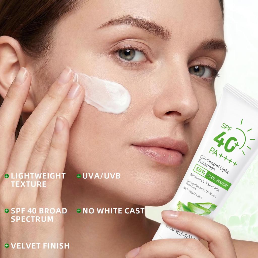 Oil-Control Light Sunscreen-Help Shield Skin From UVA And UVB Rays-Gently Replenishes Skin Moisture And Aids-60g