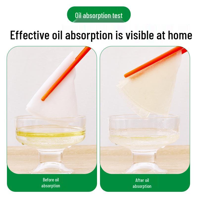 Oil Absorbing Paper for Cooking: Removes Oil from Soups & Fried Foods (100 Pieces)