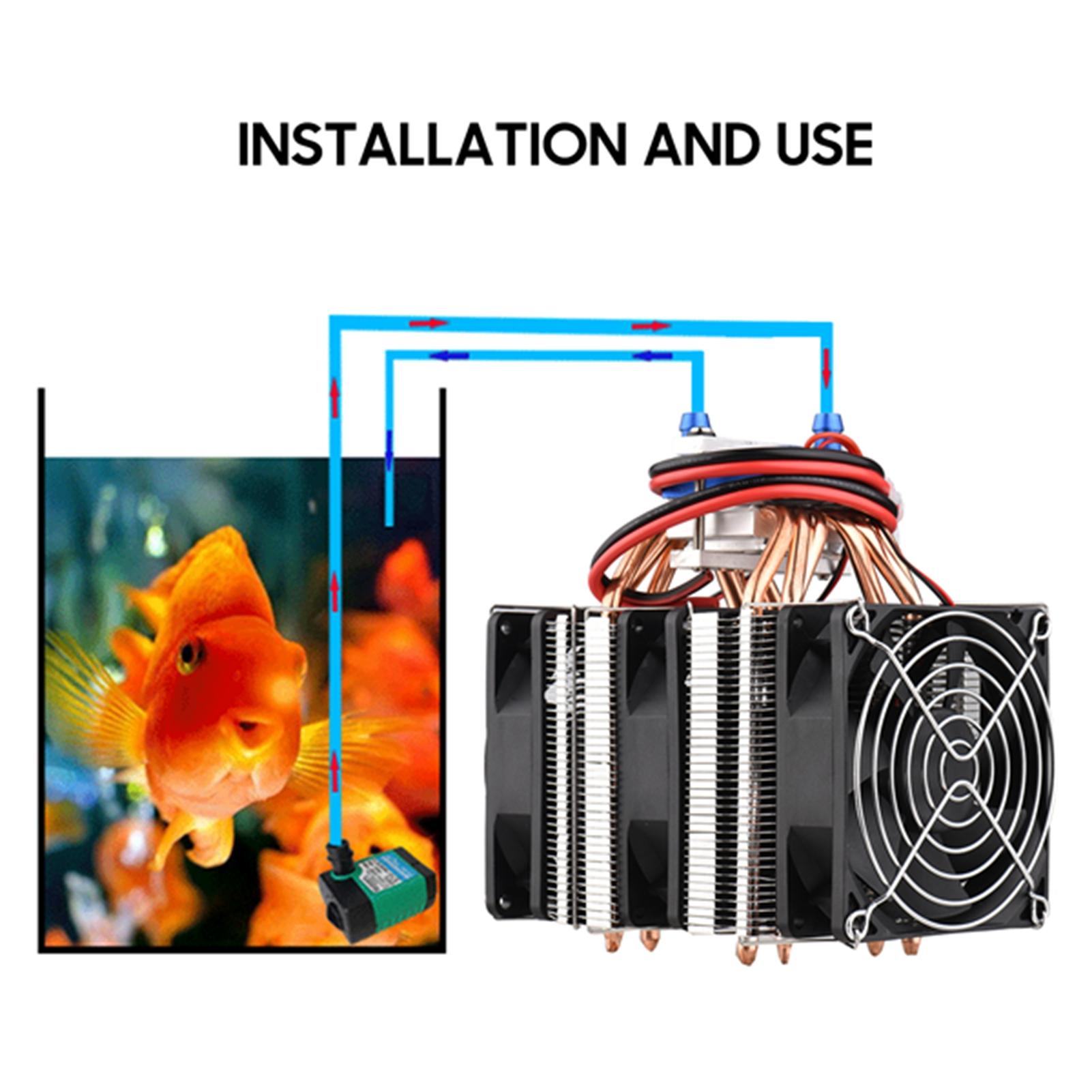 

180W High Power Semiconductor Refrigeration Fish Tank Chiller 12V Refrigerator Cooling water Machine Chiller Water
