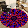 1pc Geometric Mandala Pattern Chair Carpet for Office Non-Slip, Machine Washable Rug for Office, Room - Holiday Decor, Machine Made yy251016168