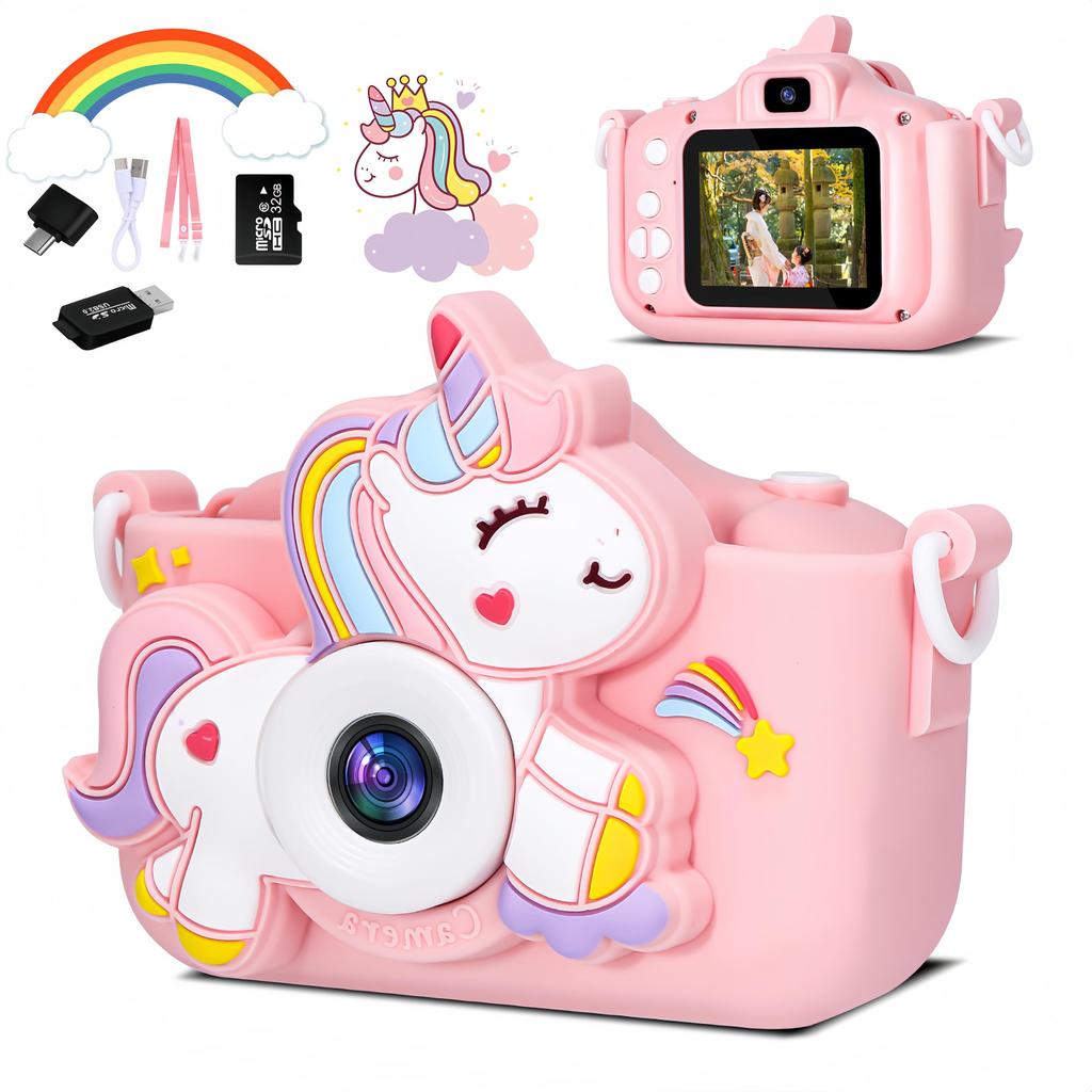 SWEETY DOLLY Kids Camera for Digital Toy 32GB Memory Smartphone 1080P HD Dual USB Birthday New Gift for Ages Includes Japanese Instruction Manual