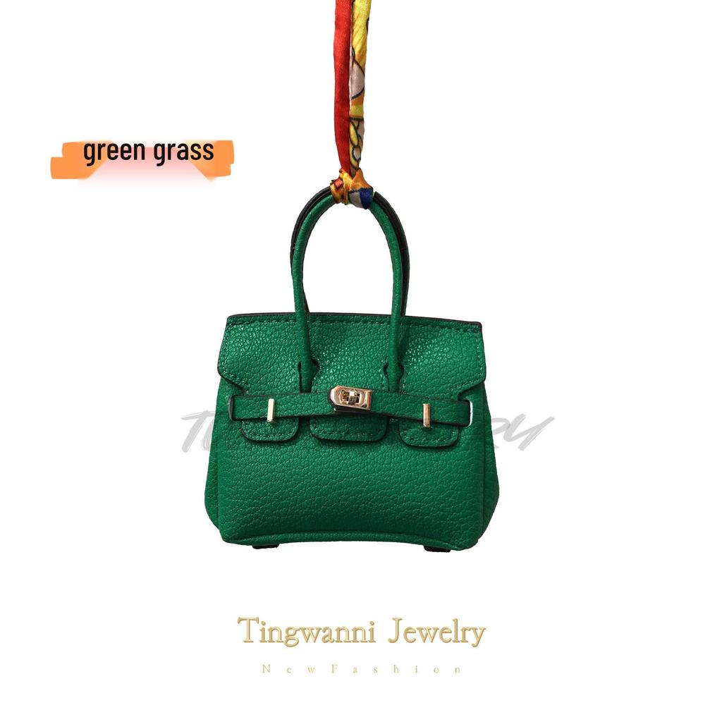 Chic Mini Bag Charm: Earphone Pouch, Coin Purse & Car Keychain for Women