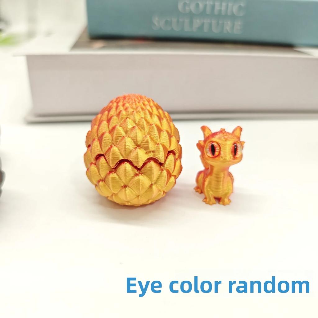 3D Printed Party Decorations Ornaments Dragon Egg Statue Christmas Hatching Figure Modern Home Decoration Miniature Desk Decor