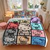 3pcs Multicolor Hello Kitty Bedding Set 1 Soft Quilt Cover + 2 Pillowcases, Machine Washable Suitable for All Seasons, Perfect Gift W062