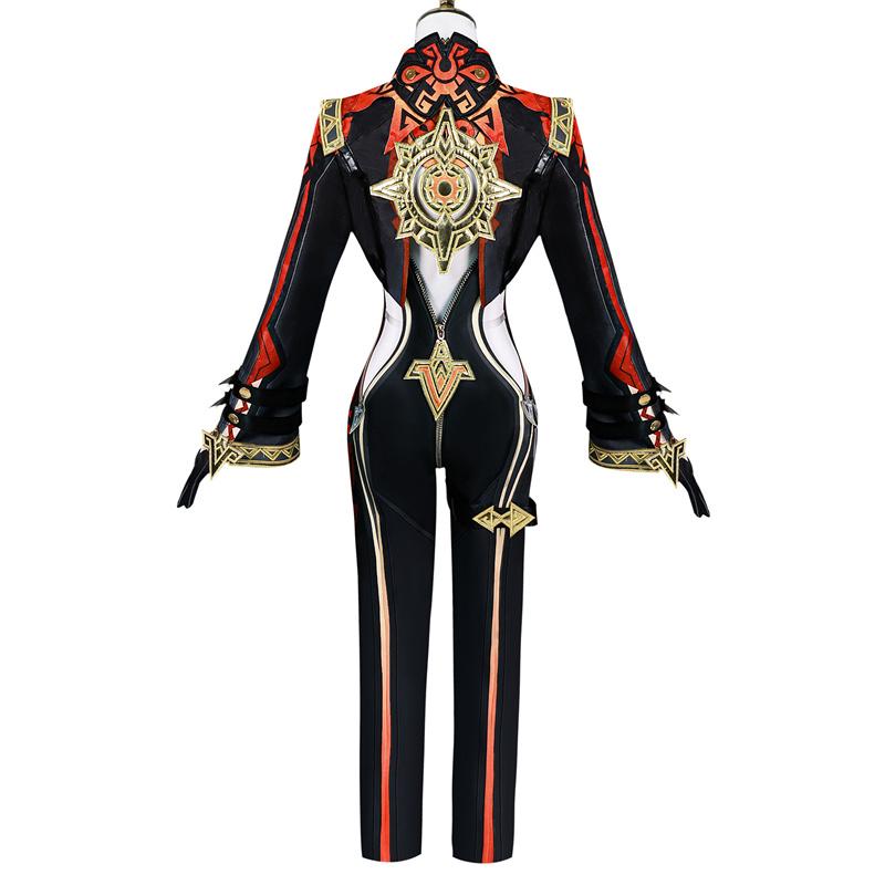 Game Genshin Impact Pyro Archon Mavuika Cosplay Costume Sexy Women Jumpsuit Halloween Party Outfit Full Set