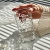 290ml/320ml Glas Haushaltsrelief Wasserbecher Kaffeetasse Trinkbecher Kreatives Rattan-Webmuster Trinkflasche Getränkeglas
