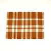 Gold Checker Stripe Placemat -Durable Polyester Table Mat for Elegant Dining