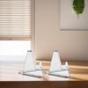 2pcs Display Stand Acrylic Material L:6.8x5.2CM S 3.6x2.7CM