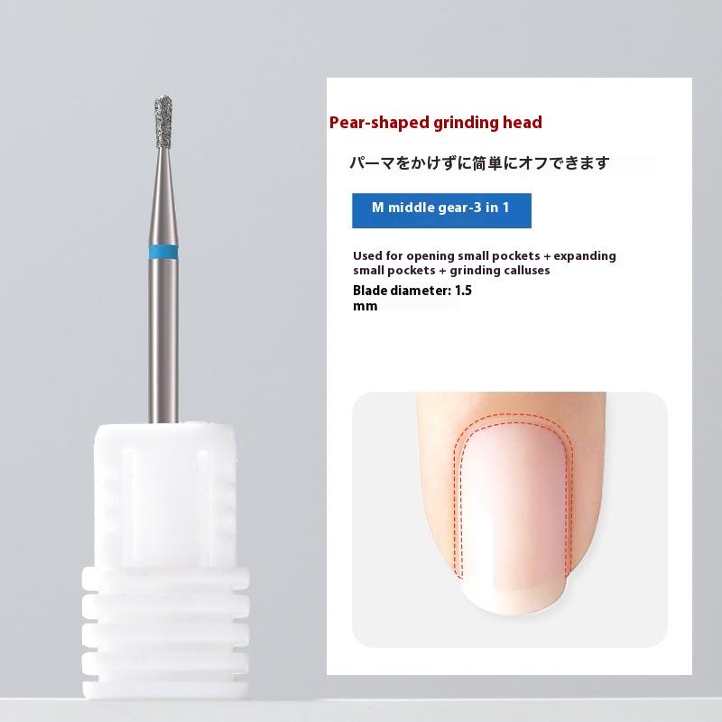 

1 шт. Пламенные алмазные фрезы для маникюра 3/32 Профессиональные насадки для сверления ногтей Инструменты для удаления кутикулы M