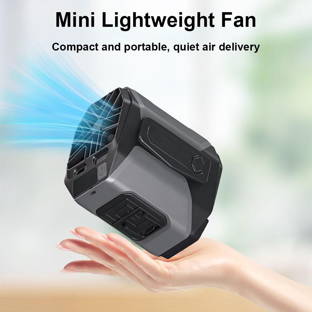 10000mAh Waist Fan Wearable Waist Fan 5-Speed Lightweight 40H Outdoor Hands-Free Cooling Work Site Travel Ooutdoor Long-Distance