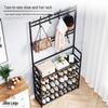 Multi-layer Dustproof Shoe & Hat Rack with Integrated Coat Rack for Indoor Use