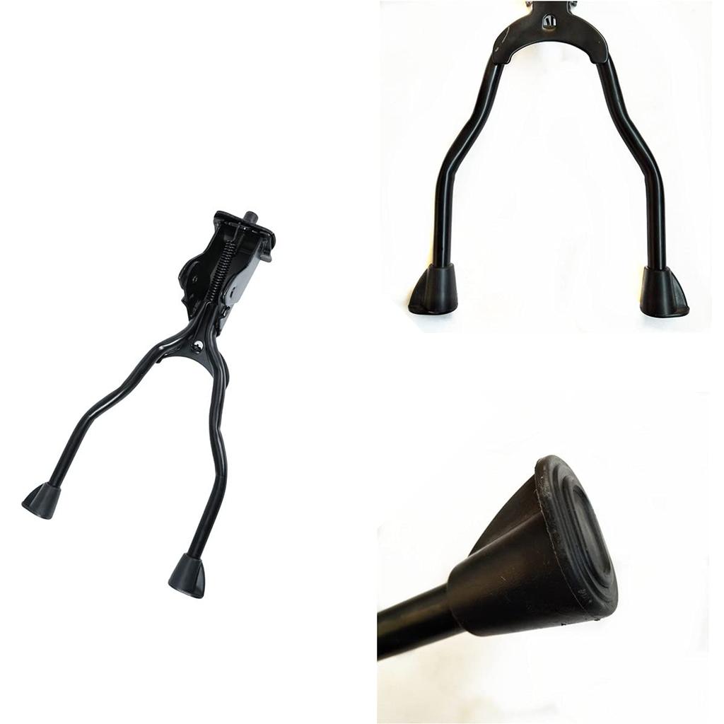 KUNANG Bike Kickstand, Double-Leg Iron Bicycle Kickstand for Mountain Bikes, Road Bikes, and 26-28 Inch Bikes, Adjustable Height, Iron, Black