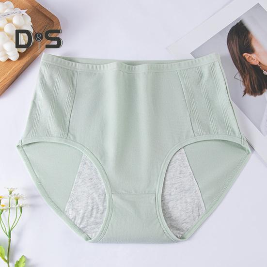 Women Panties Solid Color Plus Size Soft Butt-lifted High Waist Seamless Elastic Period Leakproof Briefs Menstrual Underpants Female Underwear