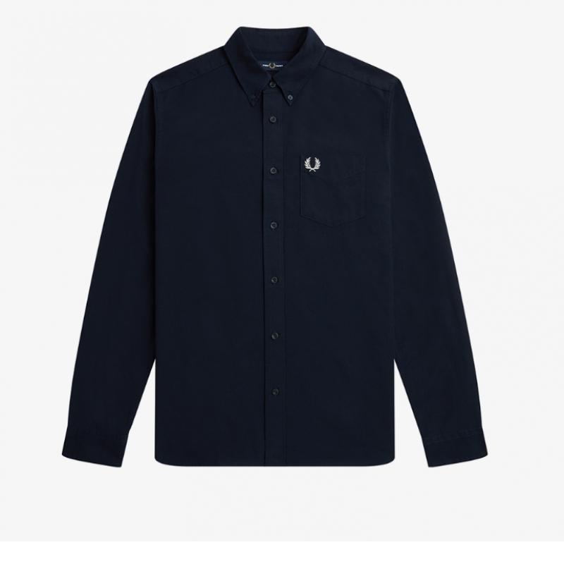 Fred Perry Long Sleeve Oxford Shirt Navy Afpm2435516 608