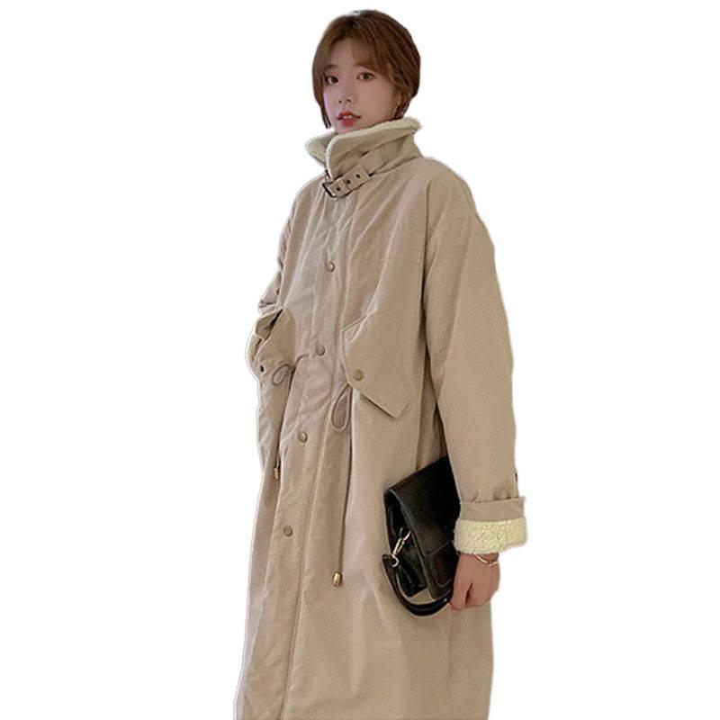 Women's Plus Size Long Velvet Padded Parka - Thick, Warm, Plush Winter Windbreaker