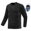 Men's Long Sleeve Quick Dry Tight Fit Running T-shirt - Round Neck Fitness Wear for Spring & Autumn